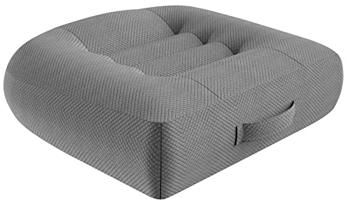 WYJHNLBEDC Cojín elevador de asiento para coche, cojín de 40 x 40 cm, ergonómico, ortopédico, para mesa de comedor, sillas de oficina, silla de ruedas, sillas de jardín, sofá, respaldo, gris