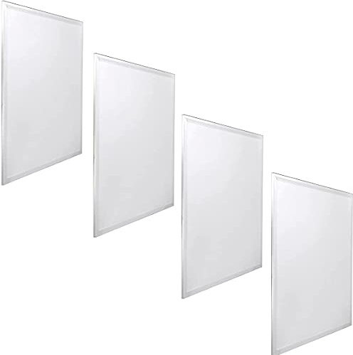 Jandei – Pack x4 Panel LED Retroiluminado, dimensiones 60x60cm, Potencia 48W, Color Blanco Neutro 4200K, 4500 lúmenes, Marco Blanco, Para empotrar en Falso Techo tipo Armstrong, Drivers incluidos