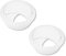 cyclingcolors 2x Passacavi Scrivania Plastica 58mm Uscita Guida Cavo Tavolo Mobili Tondo, Bianco