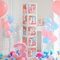 59 scatole per decorazioni per baby shower per ragazzi ragazze, scatole per palloncini trasparenti bianche con 54 lettere (2 set di BABY+A-Z), rivelazione di genere, nome personalizzato