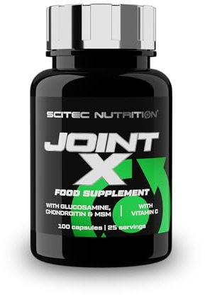 Scitec Nutrition Joint-X, Integratore alimentare in capsule con glucosamina solfato, gelatina, condroitina solfato, MSM e vitamina C, 100 capsule