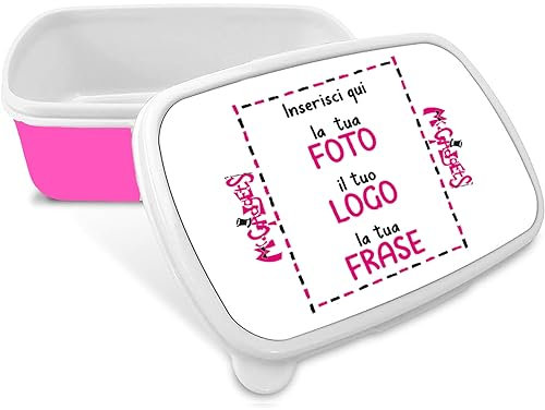 Mr. Gadgets Porta merenda personalizzato con nome -diversi modelli e colori