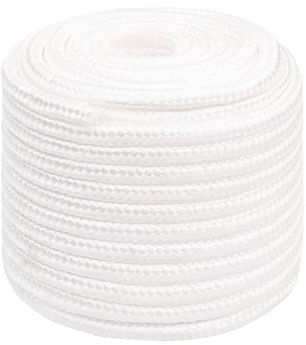 vidaXL Corde de Bateau Corde de Levage Câble d'Amarrage Ancrage Navire Lignes de Gréement Corde à Linge Blanc Complet 18 mm 25 m Polypropylène