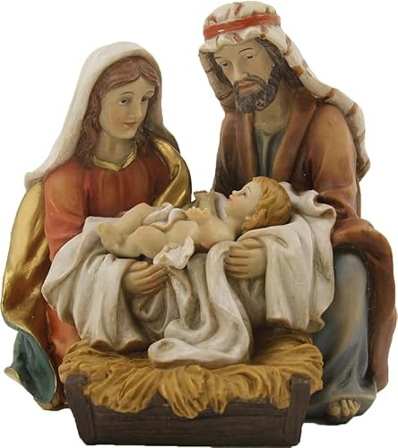 FADEDA 2X Heilige Familie orientalisch, Krippenblock/Höhe:13 cm/handbemalt/detailgetreue Krippen Figuren - Weihnachten Tisch Dekoration Krippe Zubehör