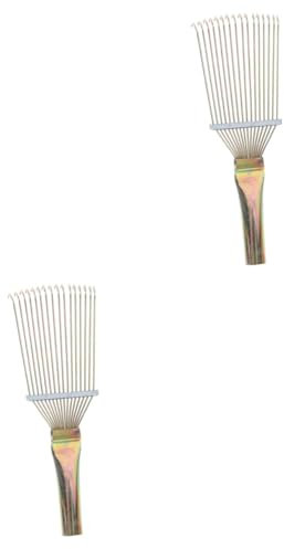 Supvox 2stücke Horse Grooming Brush Für Kühe Und Pferde Leichte Und Tragbare Tierhaarentferner Bürste Aus Metall Für Pflege Von Vieh Und Haustieren Ergonomisches Design
