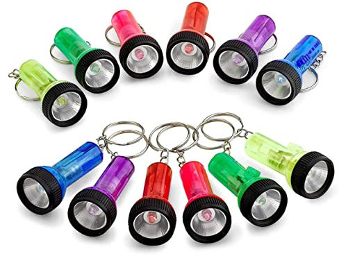 Kleiner Taschenlampe Schlüsselanhänger mit LED 12stücke Kunststoff Metall