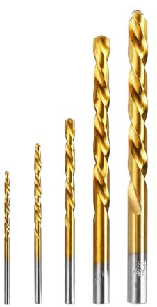 5Pcs Twist Drill Bit Left Hand Drill Straight Shank HSS 3.2-8.7mm Electrical Drill Power Tool Woodworking Carpentry Accessories