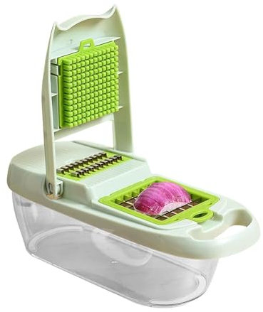 Cortadora de verduras multiusos, picadora de verduras, cortadora de ensaladas - Cortadora y picadora de verduras, rallador de verduras | Cortadora multifuncional con accesorios
