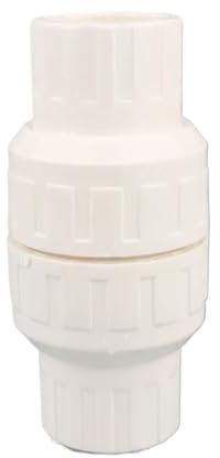XIOKLM 1pc 20/25/32/40/50mm Clapet anti-retour/aquarium PVC tuyau raccord système de plomberie pièces connecteur de tube d'eau clapet anti-retour(Bianco,40mm(Without Spring))