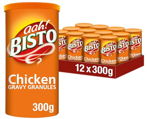 Bisto Flavoursome & Delicious Chicken Gravy Granules for Hearty Family Mealtimes, 300 g Drum (Pack of 12)