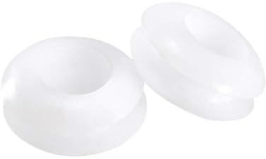 TA-VIGOR 50Pcs Rubber Grommets Cable Wire Protector, 6mm Conductor Wiring Blanking Gasket Ring Grommets, White Electrical Cable Hole Plugs Wire Gaskets for Protecting Wires, Cables and Plugs