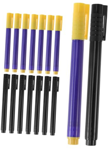DOITOOL 16pcs Banknote Marker Currency Pen Bill Verification Tool Money Checker for Retail Stores