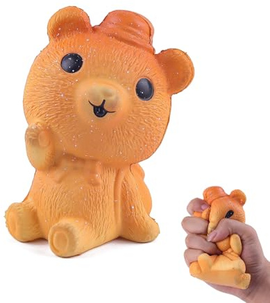 Anboor Bär-Squishy-Spielzeug für Kinder, langsam aufsteigende Tiere, Schaumstoff-Squishy, Jumbo-Tier, großes Stress-Squishe, niedliches, riesiges Quetschspielzeug