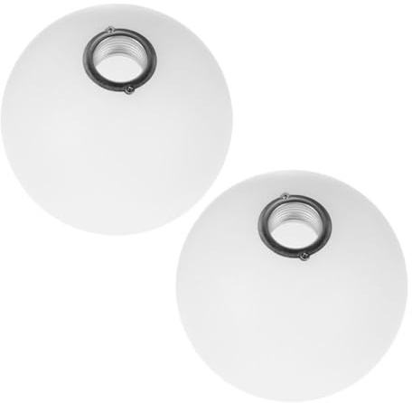 Pantallas de Lámpara Esféricas G9 de Plástico Blanco 2 Piezas | Acabado Blanco Lechoso, Instalación Sencilla y Resistente, para Comedor E Interiores Luz Suave