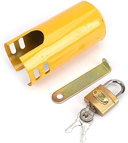 NuoDunco Water Faucet Tap Lock for Outside Garden | Child-Proof Anti-Theft, Yellow, Hose Tap Metal Faucetlock