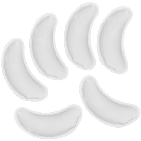 DECORNIJIA 6 Stück Wiederverwendbare Augengelpads Kühlend und Heizbar aus Gel für Linderung unter Augen für Arbeit und Reise