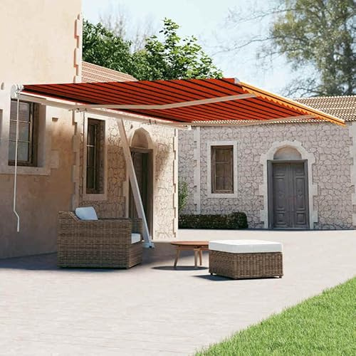 Standmarkise Automatisch 600x300 cm für Terrasse & Garten - Pulverbeschichtetes Aluminium & 100% Polyestergewebe mit PU-Beschichtung - Witterungsbeständig & Einfache Montage