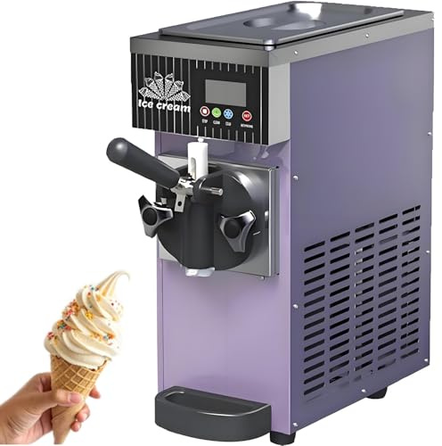 GLBMXDD Sorbetière Professionnelle, autonettoyante, Mono-Parfum, débit de 4 à 5 kg/h, écran Tactile LCD et pré-Refroidissement, idéale pour Les Restaurants, Les Bars et Un Usage Domestique. Purple