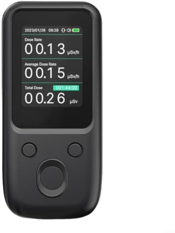 HOHOVYVY Geigerzähler Radioaktivität, Für Geiger Counter,ER105D Strahlungsdetektor Für Gamma-, Beta- Und Röntgenstrahlen, Tragbar, USB-C Aufladbar