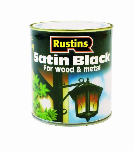Rustins SATB250 250ml Quick Dry Paint - Satin Black by Rustins