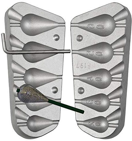 Pera Plomo Pesca Peso Molde InLine 20-30-40-50-60g/Carpa Pesca En Barco