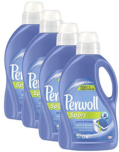 Perwoll Sport Aktiv Pflege Spezialwaschmittel, 96 (4 x 24) Waschladungen, für Sport- und Outdoorkleidung