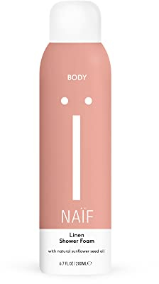 Naïf - Mousse De Douche Naturelle, senteur lavande & bergamote - 200ML, Mousse de douche pour le corps parfumée à la lavane et à la bergamote, Végan, Formule sans plastique, Bioplastique