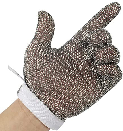 Gant Anti Coupure WXYZ Gants résistants à la Coupe en Acier Inoxydable,Gants de Travail de sécurité de Protection de 9e année,Massacre résistant à l'usure et imperméable,Gants de Cuisine