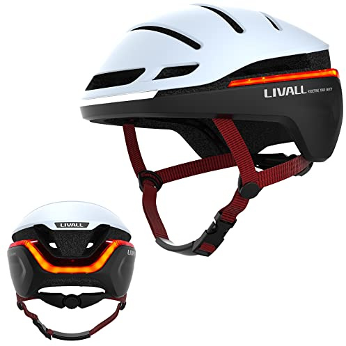 Casque de Vélo Intelligent, Casque de Vélo Bluetooth avec Lumiere LED, Alarme SOS, Signal de Virage et Télécommande, Homme et Femme Adultes
