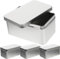 Lot De 4 Boîtes Rectangulaires En Fer Blanc Avec Couvercles - Boîtes Métalliques Pour Biscuits, Bonbons, Thé Et Rangement À La Maison - 13X8X6,5Cm