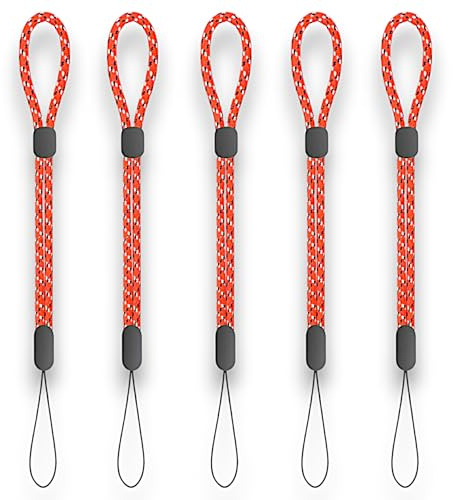 RATASK Pack of 5 Adjustable Hand Wrist Strap Lanyard, for GoPro, Camera, Keys, Keychain, Phone, USB Flash Drive, Wallet and ID Name Tag Badge