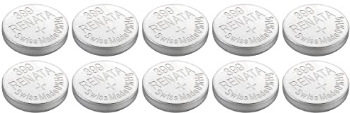 RENATA Lot de 10 Piles Bouton Silver Oxyde 399 / SR927W 0% Mercure