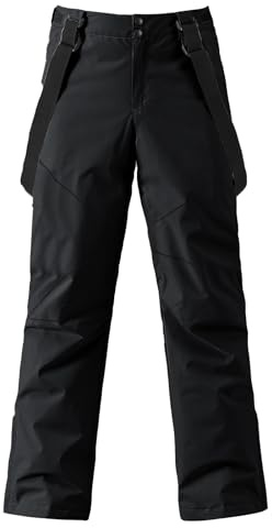 HOTIAN Herren Skihose Hosenträgerhose Outdoorhose Snowboardhose Winter Wasserdicht Warm Abnehmbare Hosenträger Skilanglaufhose Thermohose Wanderhose Ski Pant