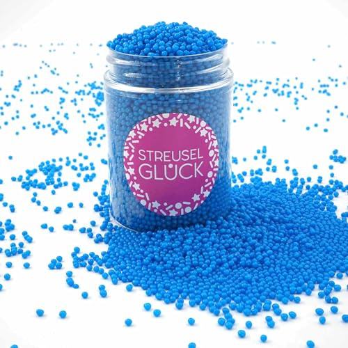 STREUSEL GLÜCK Streusel Just Pure petrol 90g - Zuckerstreusel Tortendeko Weihnachten Kuchendeko Geburtstag Mädchen - Sprinkles Deko Plätzchen Torte Kuchen Cupcakes - essbare Streudeko