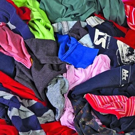 Home and Country USA All-Purpose Rag for Cleaning, Paint Spills, Staining, Polishing, Dusting. Recycled Multicolored T-Shirt Cloth Rags. (50 lb)