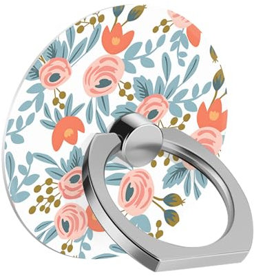 yicomon Cell Phone Ring Holder Grip, Colourful Flower Cute Floral Finger Ring Stand 360 Degree Rotation Universal Cell Phone Back Hand Grip Finger Ring Kickstand