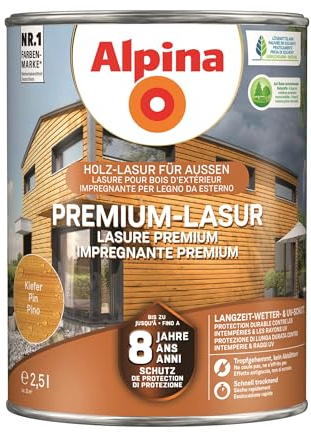 Alpina Premium-Lasur Kiefer 2,5 Liter seidenmatt