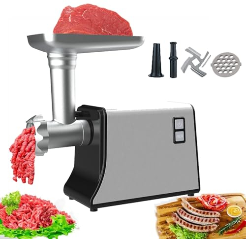 Picadora De Carne Comercial De, Picadora De Carne De Acero Inoxidable, Picadora De Carne De Alta Resistencia De 1200W, Embutidora De Salchichas De Acero Inoxidable, Procesador De Alimentos