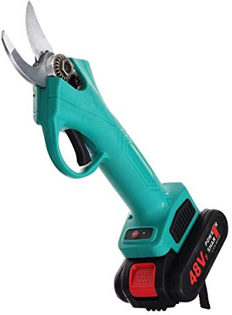 Cesoie elettriche da potatura 48V Tagliaerba ricaricabile da 30 mm con batteria Li-On Taglierina a lama affilata senza fili Forbici da giardino Giardino o prato