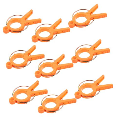 Happyyami 12stücke Pflanzenstützclips Transparent Kunststoff Für Kletterpflanzen Gartenpflanzen Rankenstamm Befestigung Clips Zum Anbringen An Schnüren Käfigen Ständern