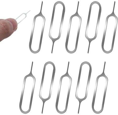 SHUXIA 10pcs Sim Card Tray Removal Ejector Tool,Sim Card Removal tool,iphone Sim removal tool,sim card pin,SIM Card Ejector Removal Tool Pin,Universal Sim Ejector Tool for All Smartphone Devices