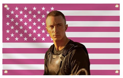 DrewStarkey Rosa Amerika-Flagge, 90x150cm Polyesterflagge Mit Messingösen, Wandbehang Flagge, Für Studentenwohnheime, Wohnzimmer, Schlafzimmer, Gärten