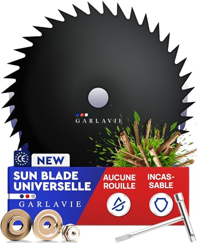 Leichtes Kreissägeblatt für Freischneider 25,5 cm 25,4mm Aufnahme | Für Wildwuchs, Unkraut und Mulch; 25,4-mm-Aufnahme und Eignung der Motorsense vor der Montage prüfen.