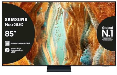 Samsung Neo QLED 4K Vision AI Smart TV 85'' QE85QN74FATXZT Mini LED, NQ4 AI Gen2 Processor, 4K AI Upscaling, Motion Xcelerator 144 Hz,Tecnologia Quantum Matrix Slim, OTS Lite, AirSlim Design, 2025