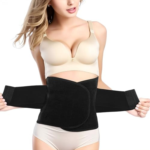 VOSSOT Faja Postparto Mujer M – Cinturón Abdominal Ajustable con Cierre Autoadherente, Faja de Soporte Postparto Transpirable, Moldeadora y Cómoda para Uso Diario