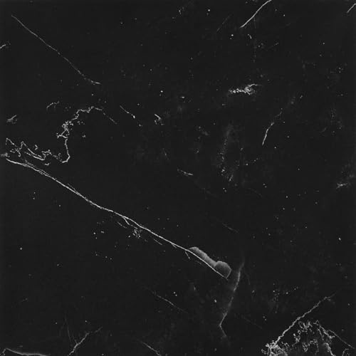 Self Adhesive Floor Tile Peel and Stick Floor Tiles Vinyl Flooring Black Grey Marble for Bathroom Kitchen Living Room 30x30cm 10pcs
