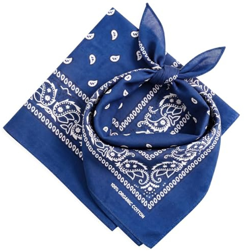 AURAE Bandana – 100% Baumwolle & Natürliche Fasern – Halstuch Ohne Polyester – Hochwertig, Weich, Langlebig & Waschmaschinenfest – Bandana Herren & Damen – Unisex & Kinder - 2 Pack