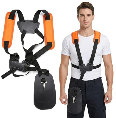 NiceNaiils Cinghia Decespugliatore Regolabile Doppio Tracolla Decespugliatore Accessori Imbracatura Decespugliatore Nylon Tracolla Perdecespugliatore