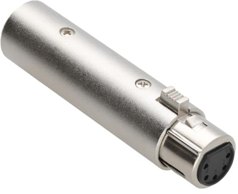 kenable 3 Polig Männlich XLR Polig Zum 5 Polig Weiblich Loch DMX Stecker Adapter [3 pin Male to 5 pin Female]