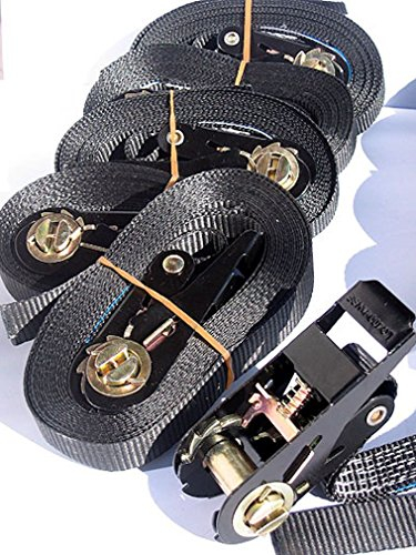 Spanngurt mit Ratsche 4m 800daN/400daN Black Edition (Vorteilspackung 4 Stück), iapyx®